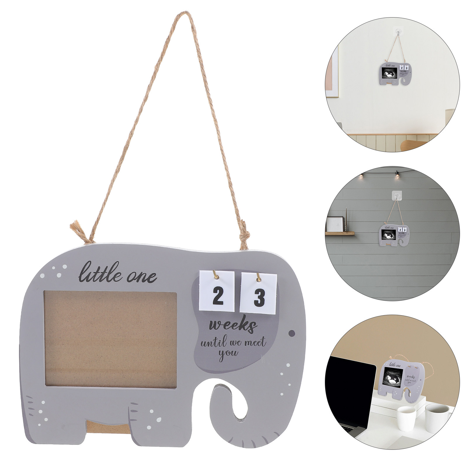 Baby Nursery Frames - Baby Sonogram Photo Frame Wooden Milestone