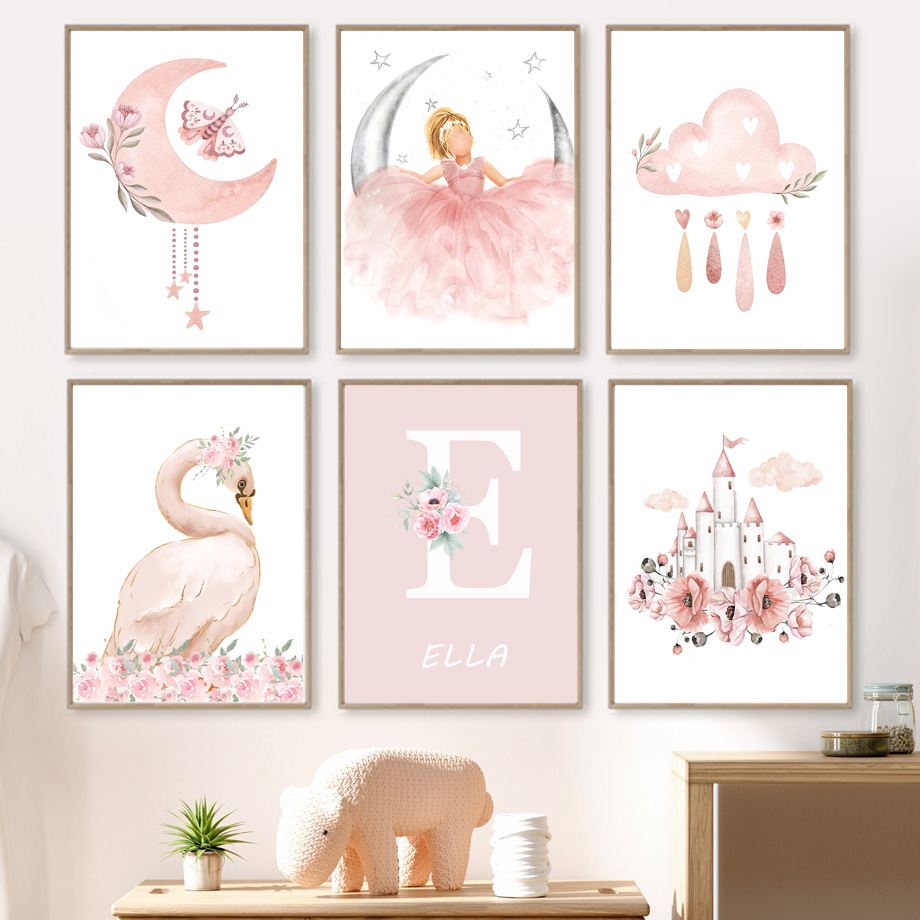 Pink Angel Girl Sun Moon Cloud - đánh giá và giá Baby Nursery Decor Girl