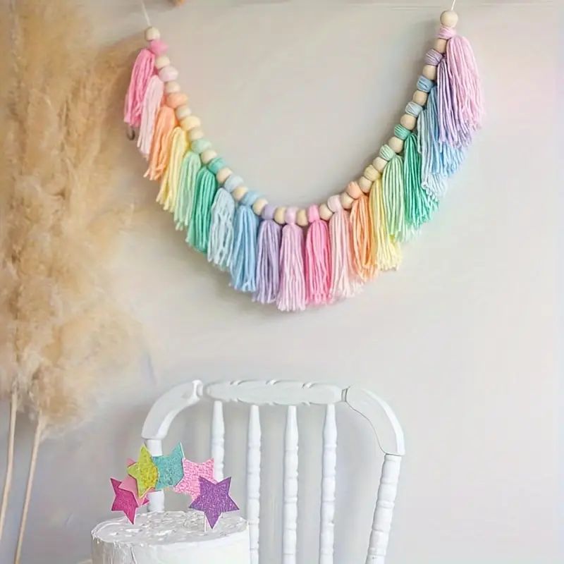 1pc Boho Colorful Rainbow Tass - đánh giá và giá Baby Nursery Decor Girl